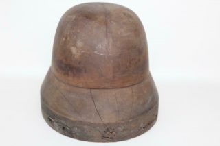 2x Antique Solid Wood Men ' s/Ladies 67/62cm Hat Block Millinery Wig Rest Moulds 4