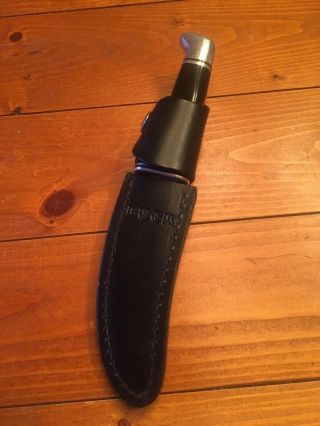 Buck Knife Model 118 With Black Leather Sheath 1991
