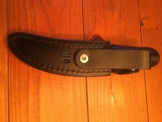 BUCK Knife Model 118 with black leather sheath 1991 3