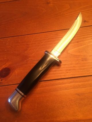 BUCK Knife Model 118 with black leather sheath 1991 5