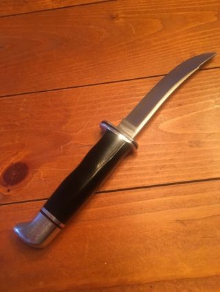 BUCK Knife Model 118 with black leather sheath 1991 6