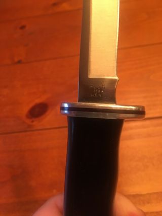 BUCK Knife Model 118 with black leather sheath 1991 7
