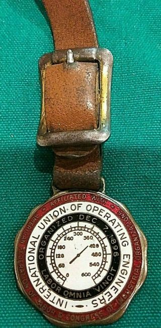 Vintage Labor Union Watch Fob - International Union Of Operating Engineers