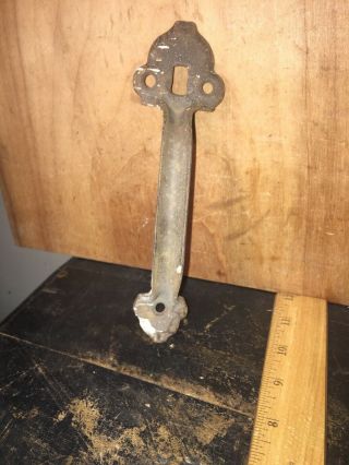 Old Antique Cast Iron Door Handle Pull Metal.  Salvage