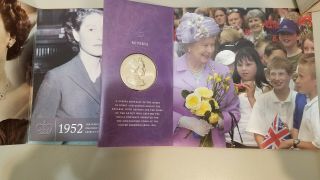 2002 Coin Queen Elizabeth Ii Golden Jubilee Crown Royal United Kingdom