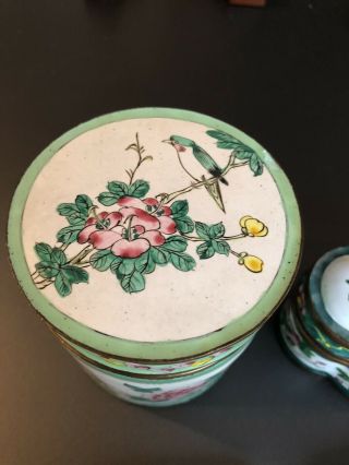 A Group Of Antique Vintage Chinese Enamel Trinket Boxes 2