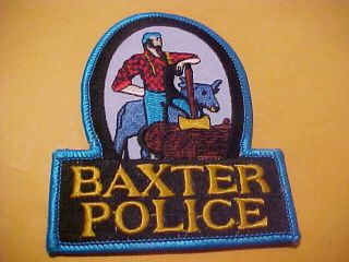 Baxter Minnesota Police Patch Shoulder Size