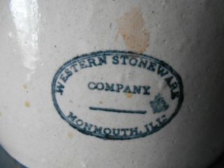 Antique 2 Gallon Western Stoneware 2 - Tone ShoulderJUG Monmouth,  ILL 2
