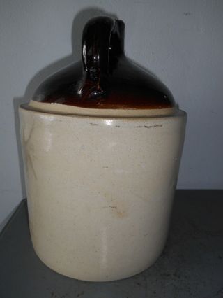 Antique 2 Gallon Western Stoneware 2 - Tone ShoulderJUG Monmouth,  ILL 3