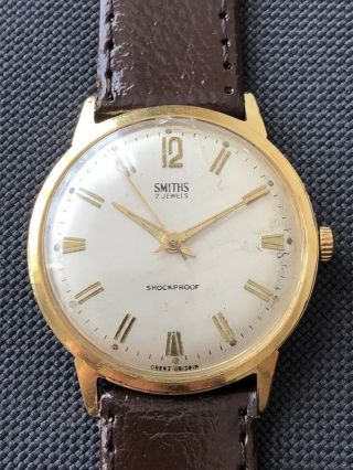 Vintage Mens Watch Smiths 17 Jewels Made In Great Britain Cal 627