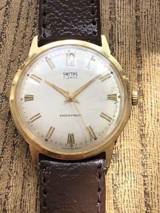 Vintage Mens Watch Smiths 17 Jewels Made In Great Britain Cal 627 3