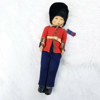 Chad Valley Hygienic Toys British Royal Guard Felt Face Collectors Antique Doll