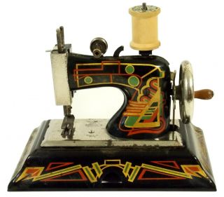 Antique Toy Sewing Machine Casige Model 1015 Germany British Zone Gesh M.  1470