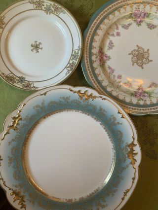 3 Lovely Vintage/Antique Collectible Plates Limoges Austrian Nippon 3