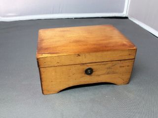 Antique / Vintage Wood Music Box (plays 3 Songs)