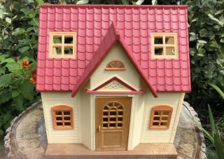 Vintage 1985 Sylvanian Families Calico Critters Red Roof Cozy Cottage