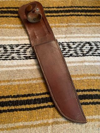 Vintage Leather Knife Sheath For A 8” Blade Sheath Only No Knife