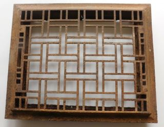 Antique/vintage Cast Iron Floor Register Heat Vent Grate 17 By 14 Inches