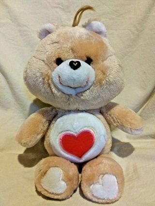 Vintage 1983 Kenner Tenderheart Care Bear 13 " Tall Plush Animal Red Heart Tummy