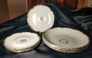Vintage Seyei Fine China Japan Gloria Set Of 4 Saucers And 3 Bonus Bowls