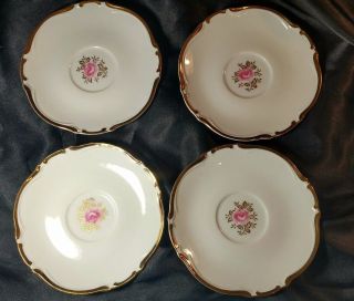 Vintage Seyei Fine China Japan Gloria Set of 4 Saucers and 3 bonus bowls 2