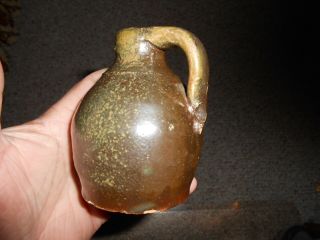 Antique Alabama Pottery Stoneware Southern Mini Whisky Jug 4 " X 3 "