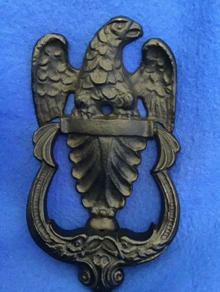 Vintage Antique Cast Iron American Eagle Door Knocker 715