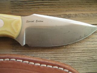 Bark River Special Edition Phoenix fixed blade knife antique ivory colored handl 2