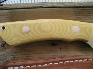 Bark River Special Edition Phoenix fixed blade knife antique ivory colored handl 3
