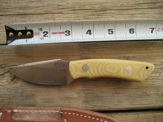 Bark River Special Edition Phoenix fixed blade knife antique ivory colored handl 7