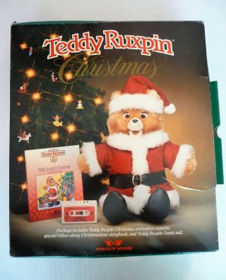Ln Vintage 1985 Teddy Ruxpin Christmas Set Outfit Book Tape