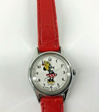 Vintage Lorus Walt Disney Minnie Mouse Quartz Watch Mf009 - Needs Battery