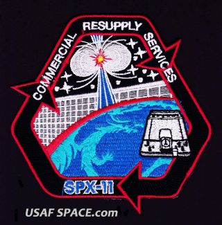 Spx - 11 - Spacex Crs - 11 Nasa Commercial Iss Resupply Ab Emblem Patch
