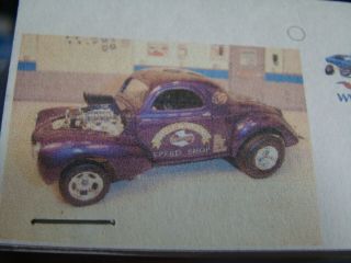 Awesome Willys Coupe Brockman " Chizler " Gasser Combo Kit Fac.  Seal Xtra Decals