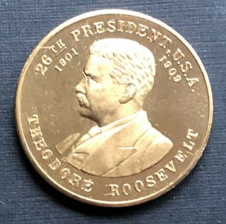 Theodore Roosevelt 26th United States President 1901 - 1909 Token Medal