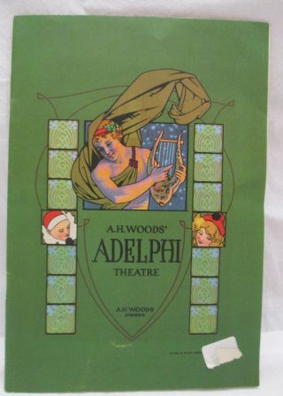 Antique 1923 A.  H.  Woods Adelphi Theatre Chicago Program Art Deco