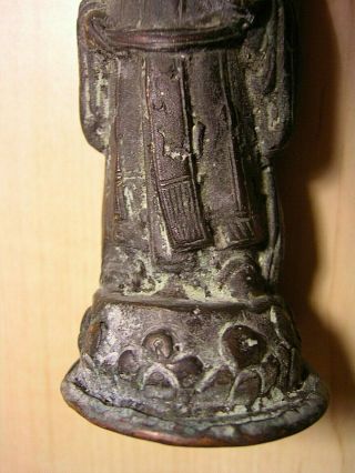Antique Chinese Bronze Immortal Figure Statue 4