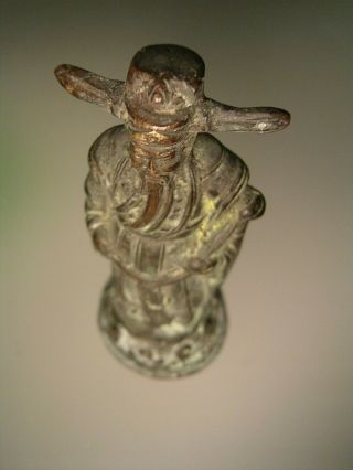 Antique Chinese Bronze Immortal Figure Statue 5