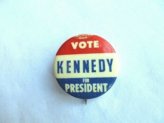 Vintage Jfk Kennedy For President Political Pinback Button