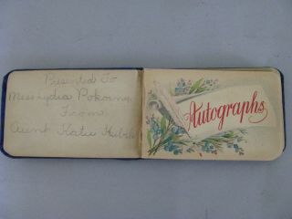 Antique Autograph Album Book 1900 