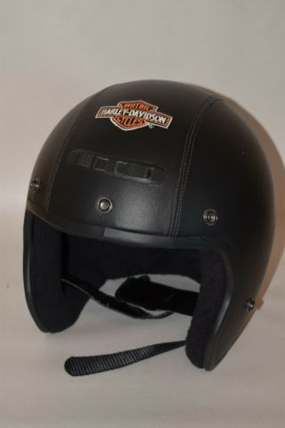 Harley Davidson Leather Cover 3/4 Motorcycle Helmet Bell Dot Gr 1250 Vent Xl