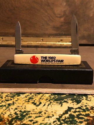 W R Case " 1982 Worlds Fair " Knife W/box Casexx 278