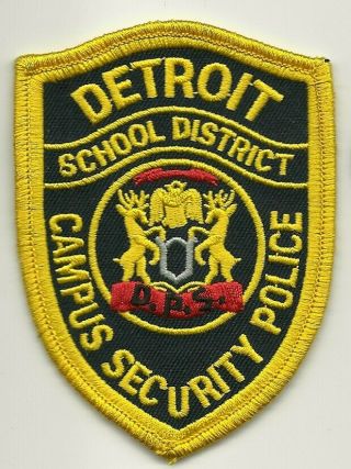 Detroit School Dist Campus Sec Police State Michigan Mi