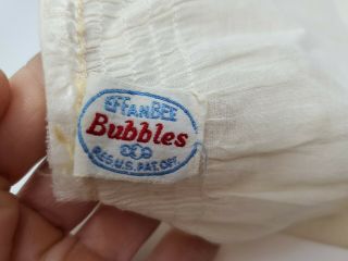EARLY EFFANBEE BABY DOLL Factory Dress Tagged Bubbles c.  1924. 4