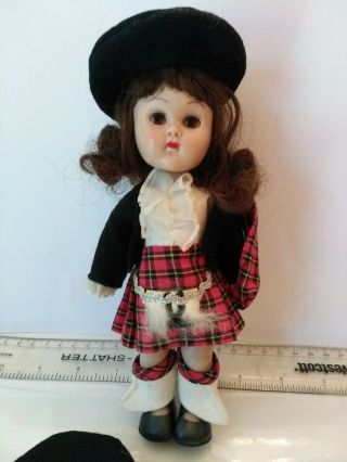Vintage Vogue Strung Ginny Doll Walking Head Turning Scottish Extra Outfits Hats