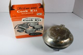Vintage Official Boy Scout Aluminum Steel Mess Kit / Cook Kit