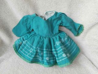 Htf Green Vintage Ideal Mary Hartline Doll Dress Fits P - 90 14 " Or 15 "
