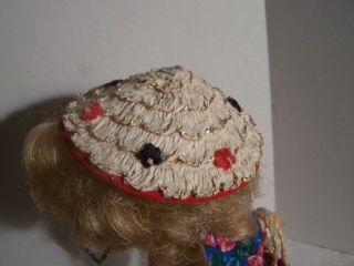 Vintage Doll Straw Coolie Hat & Matching Purse 18” to 20” Revlon Type DollG60 - 10 2