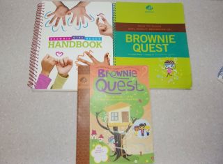 Girl Scout Brownie Books,  Brownie Handbook,  Brownie Quest & Adult Guide