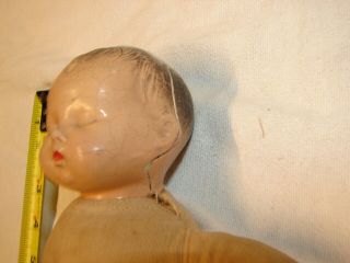 VINTAGE COMPOSITION HEAD ARMS LEGS DOLL BABY MARKED ALEXANDER 12 IN PARTS REPAIR 3